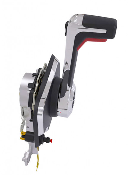 Привод Д/У Xtreme, боковой монтаж (Center Console), хромированный, клавиша трима