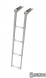 Трап телескопический складной узкий, 4 белых ступени (ширина 264 мм.)