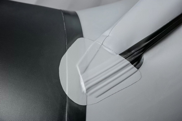 Надувная лодка ПВХ, RiverBoats RB 410 НДНД, ф/б, серо-белый