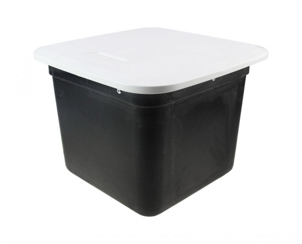 Ящик врезной с крышкой, замком и ключом, 375х375х250 мм