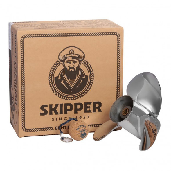 Винт гребной  Skipper для Yamaha 9.9-20HP, диаметр 9 1/4&quot; нержавеющий, лопастей - 3, шаг 11&quot;