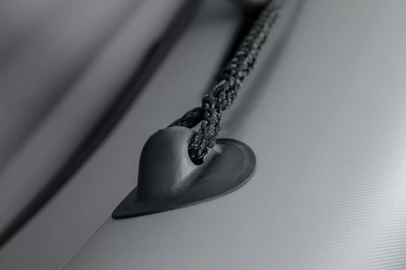 Надувная лодка ПВХ, RiverBoats RB 410 НДНД, ф/б, черно-серый