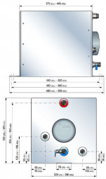 Бойлер, 25 л, 1200W, квадратный, без теплообменник