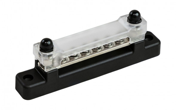 Колодка распределительная электромонтажная с защитной крышкой, 6 контактов