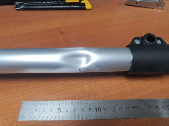 Весло разборное 200 см, широкая лопасть, черное, уцененное