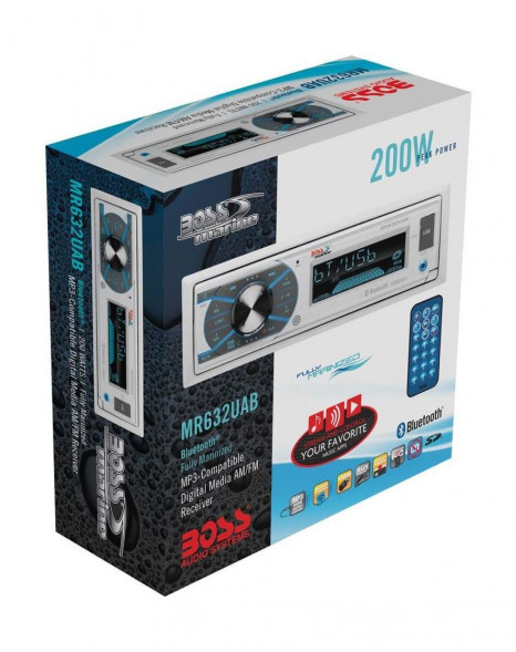 Морская магнитола 1DIN BOSS MR632UAB (упаковка из 3 шт.)