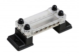 Колодка распределительная электромонтажная с защитной крышкой, 2 планки по 6 контактов