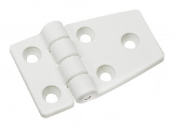 Петля пластиковая разновеликая 57х35 мм, белая