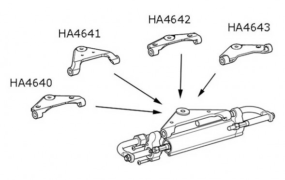 Кронштейн HA4641 для переделки гидроцилиндра HC4645H в гидроцилиндр HC4647H