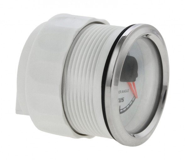 Указатель угла поворота руля, белый циферблат, нержавеющий ободок, д. 52 мм, 0-190 Ом, Marine Rocket