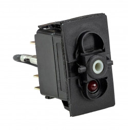 Переключатель трехпозиционный OFF-ON-ON 12 В/20А, с подсветкой, ROCA