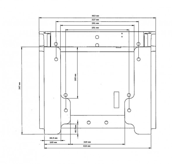 Подъёмник мотора гидравлический 50-300 л.с. вертикальный (Power-Lift), вынос 15 см, высота подъема 15 см