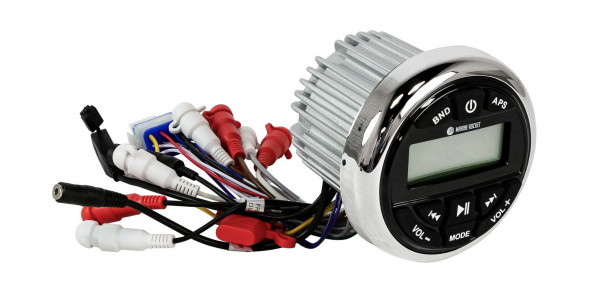 Морская магнитола MRH-833, серебристый ободок, Marine Rocket