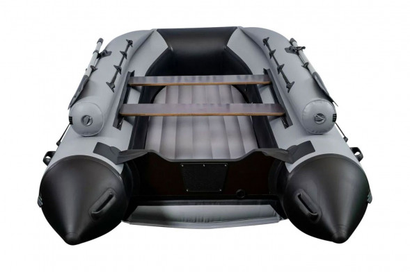 Надувная лодка ПВХ, RiverBoats RB 370 НДНД, ф/б, черно-серый