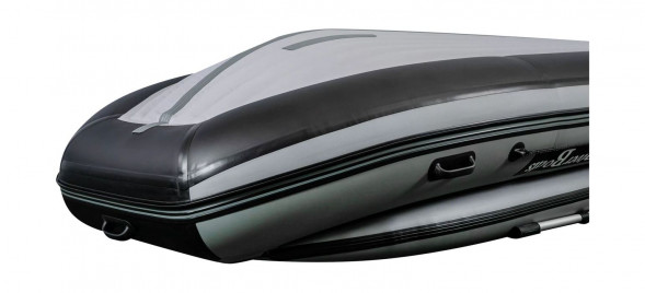 Надувная лодка ПВХ, RiverBoats RB 370 НДНД, ф/б, черно-серый