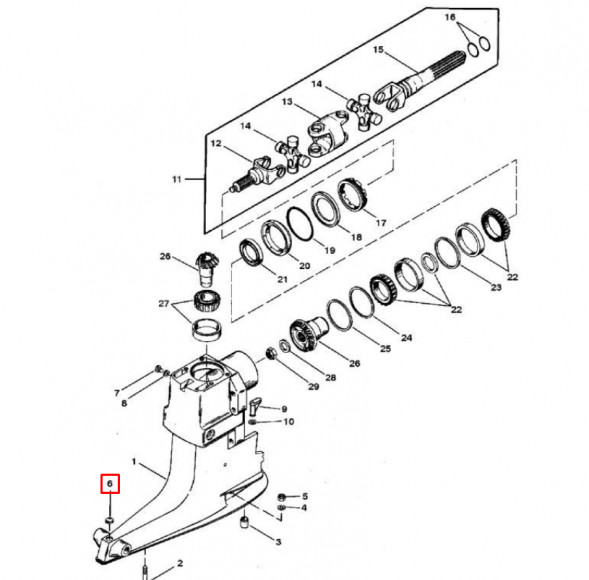 Заглушка Mercury 6/8/9.9/15 HP; Mercruiser ALPHA  (Osaka)