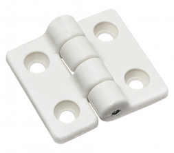 Петля пластиковая прямоугольная 38х35 мм, белая