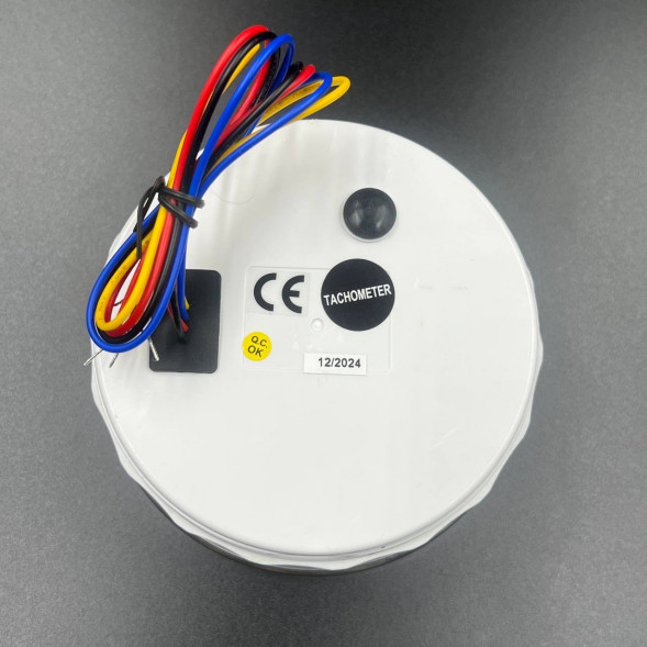 Тахометр 0-8000 об/мин д.110мм (черный, хромированный ободок) (DEPO)