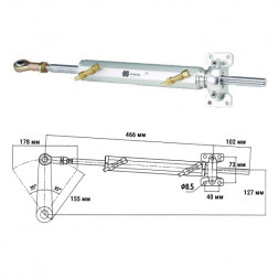 Гидроцилиндр алюминиевый, 116 куб.см