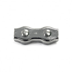 Зажим для тросов двойной нерж.сталь 6 мм.
