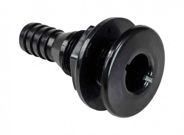 Разъем водосброса пластиковый под шланг 19 мм, черный (упаковка из 40 шт.)