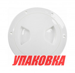 Лючок палубный 113 мм белый (упаковка из 60 шт.)