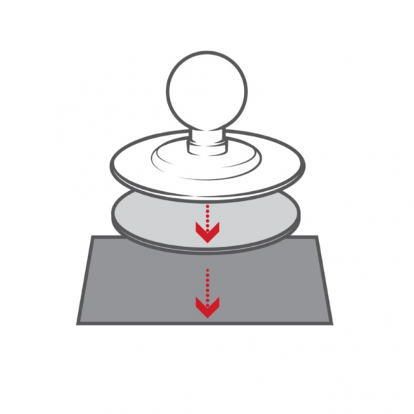Крепление RAM универсальное для авто, двусторонний скотч, шар 25 мм