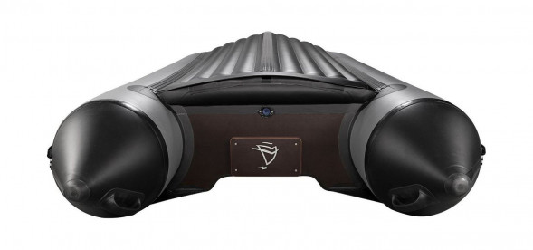 Надувная лодка ПВХ, Адмирал 375 S НДНД,  роульс, рым, накладки, серый/черный