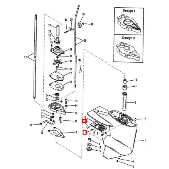 Болт стальной диам. 6 мм MERCURY 6/8/9.9/15 HP (Quicksilver)