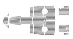 Комплект палубного покрытия для Феникс 510BR, тик серый, Marine Rocket