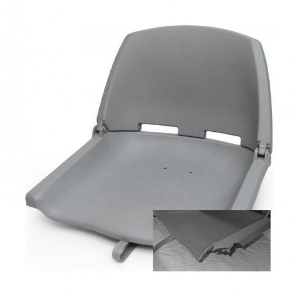 Кресло пластиковое серое, уценённое