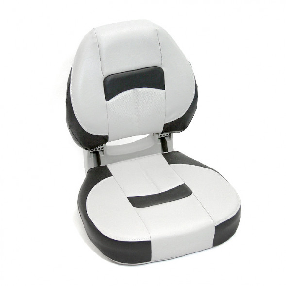 Сиденье мягкое складное Pro Angler Ergonomic Boat Seat, серо-чёрное