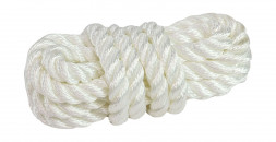 Веревка из полиэстера с огонами для крепления кранца, d10 мм, L2 м, цвет белый