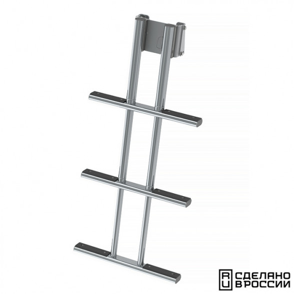 Трап дайверский телескопический быстросъемный, 3 серых ступени (ширина 450мм.)