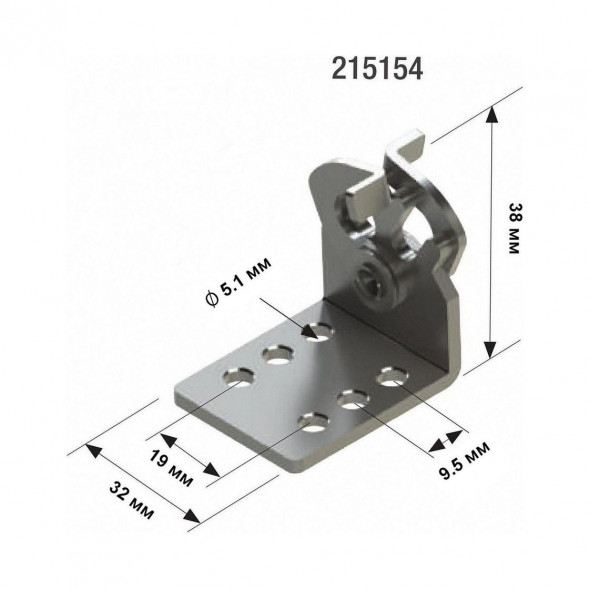 Крепление для 2-х тросов ДУ