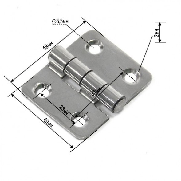 Петля неразъемная 48х40х2мм SUNFINE
