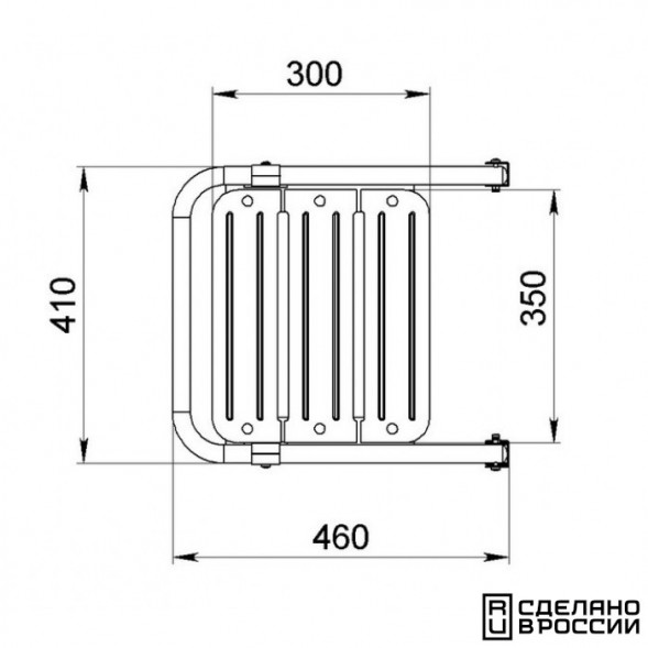 Платформа кормовая с трапом 2 ступени черные