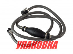 Шланг топливный d9/D15 мм с грушей и переходниками: Yamaha, Tohatsu/Nissan, Mercury (упаковка из 30 шт.)