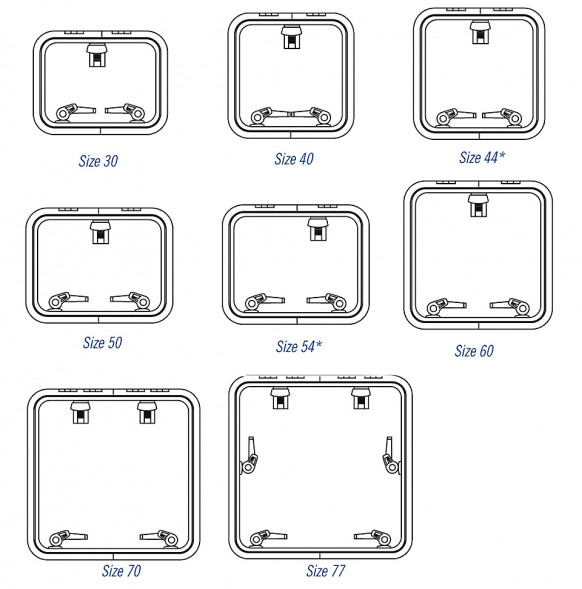 Люк палубный, средний профиль, размер 30