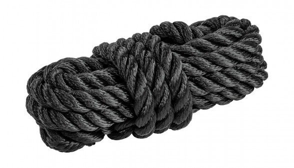 Веревка из полиэстера с огонами для крепления кранца, d10 мм, L2 м, цвет черный