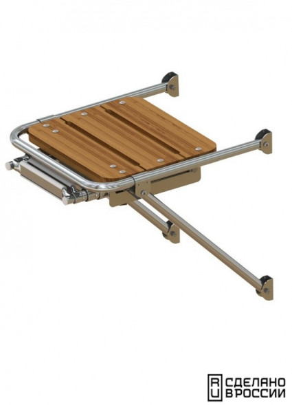 Платформа кормовая с трапом 2 ступени серые