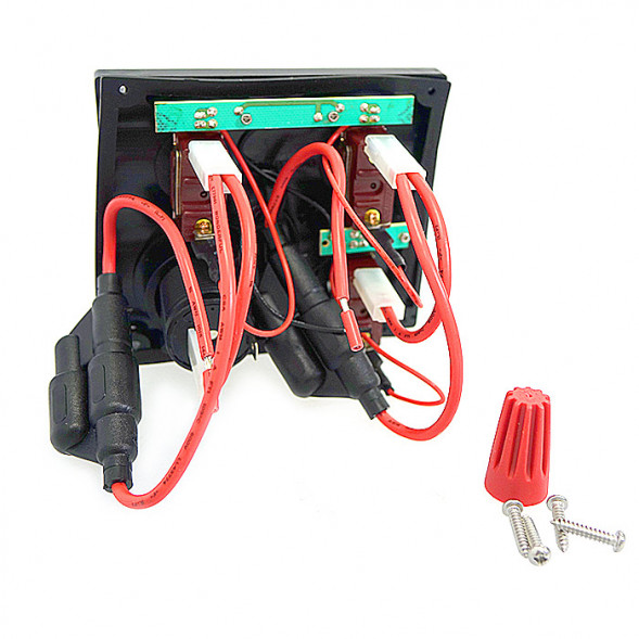 Панель переключателей 3шт с предохранителями постоянного тока