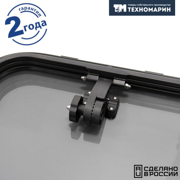 Люк палубный распашной Альбатрос 550х550 (черное исполнение)