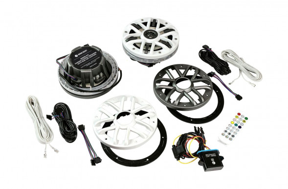 Морская акустика 6,5&quot; с RGB, с подсветкой по контуру, Marine Rocket