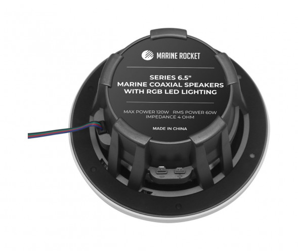 Морская акустика 6,5&quot; с RGB, с подсветкой по контуру, Marine Rocket
