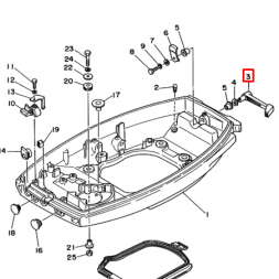 Рычаг зажим капота Yamaha 40Q 67642815014D