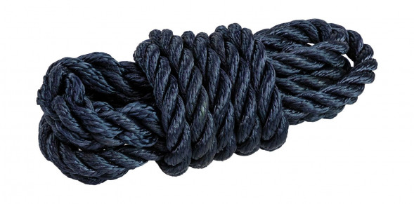 Веревка из полиэстера с огонами для крепления кранца, d6 мм, L1,5 м, цвет синий