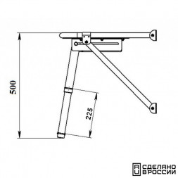 Платформа кормовая с трапом 2 ступени белые