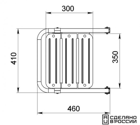 Платформа кормовая с трапом 2 ступени белые