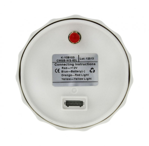 GPS-спидометр аналоговый 0-60 узлов, белый циферблат, нержавеющий ободок, выносная антенна, д. 85 мм, Marine Rocket